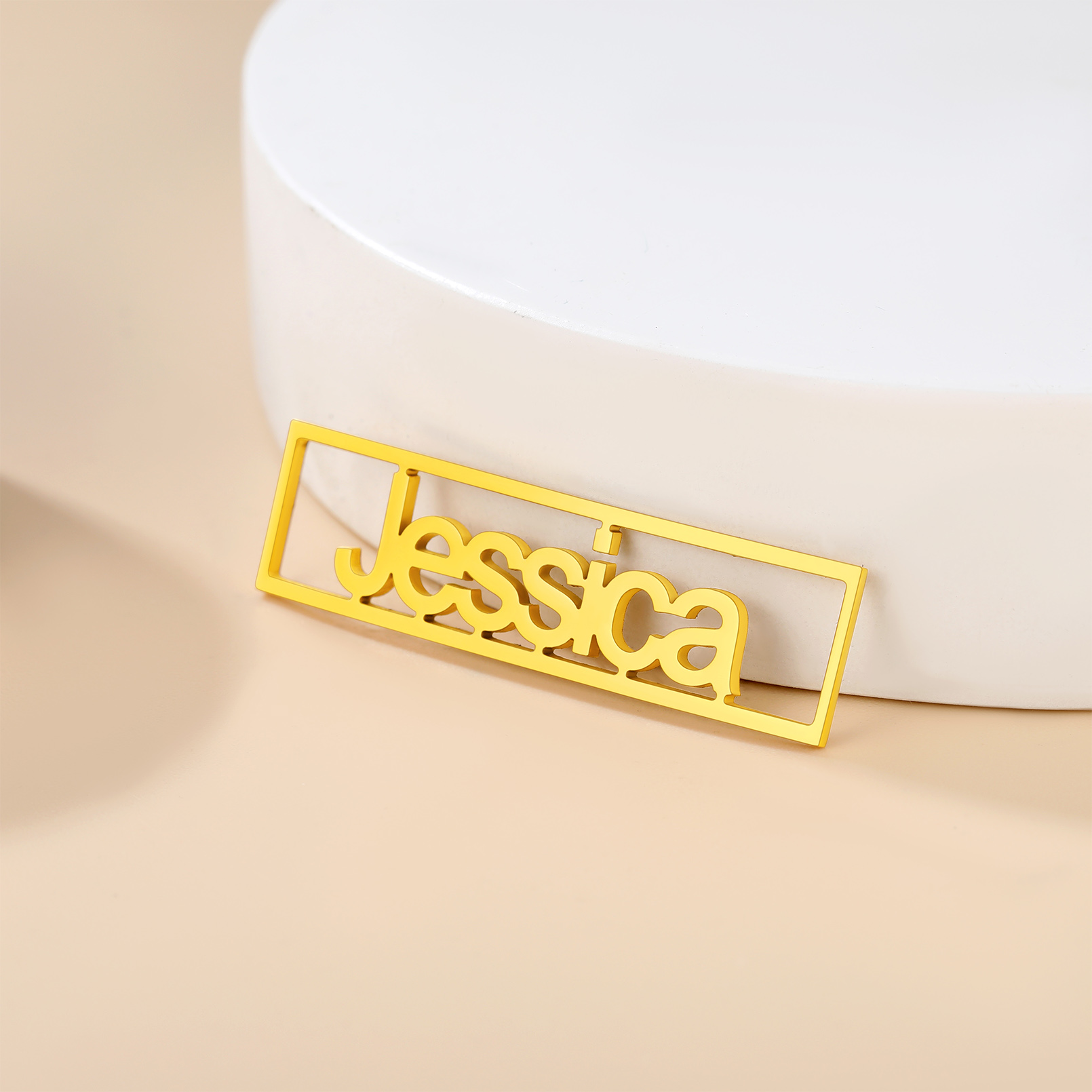 Boucle de Lacet Personnalisée avec Nom (Lot de 2) Argenté