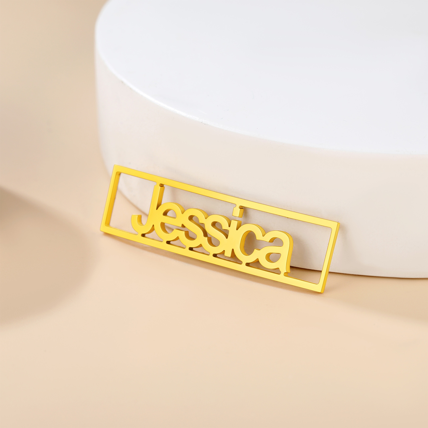 Boucle de Lacet Personnalisée avec Nom (Lot de 2) Argenté