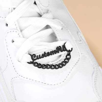 Boucle de Lacet Personnalisée avec Nom (Lot de 2) B Scène