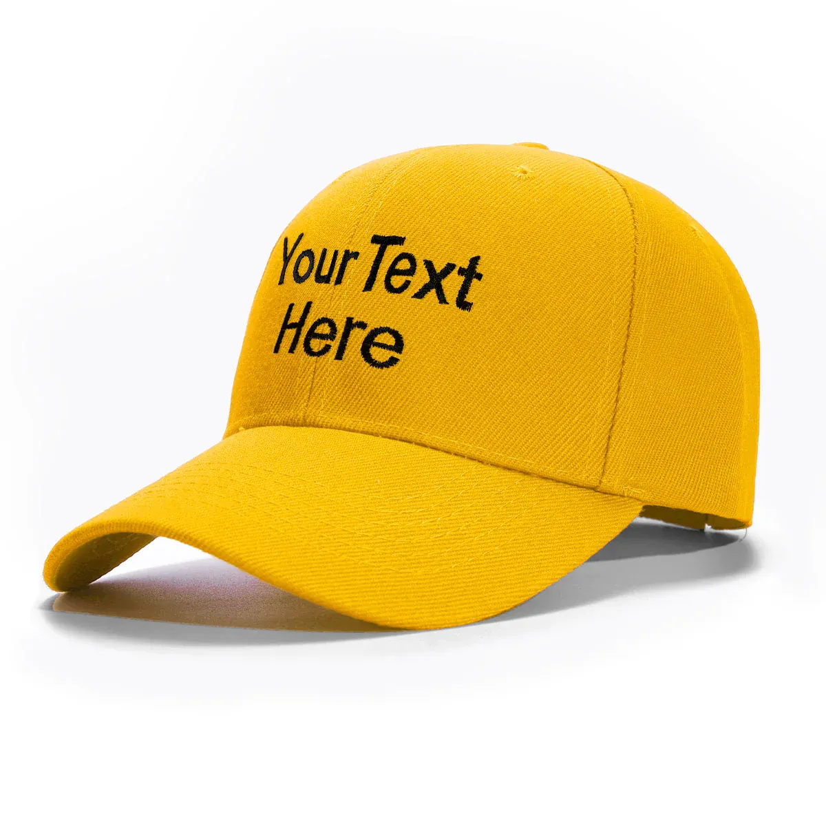 Casquette Jaune Personnalisée Brodée | Baseball Cap avec Texte