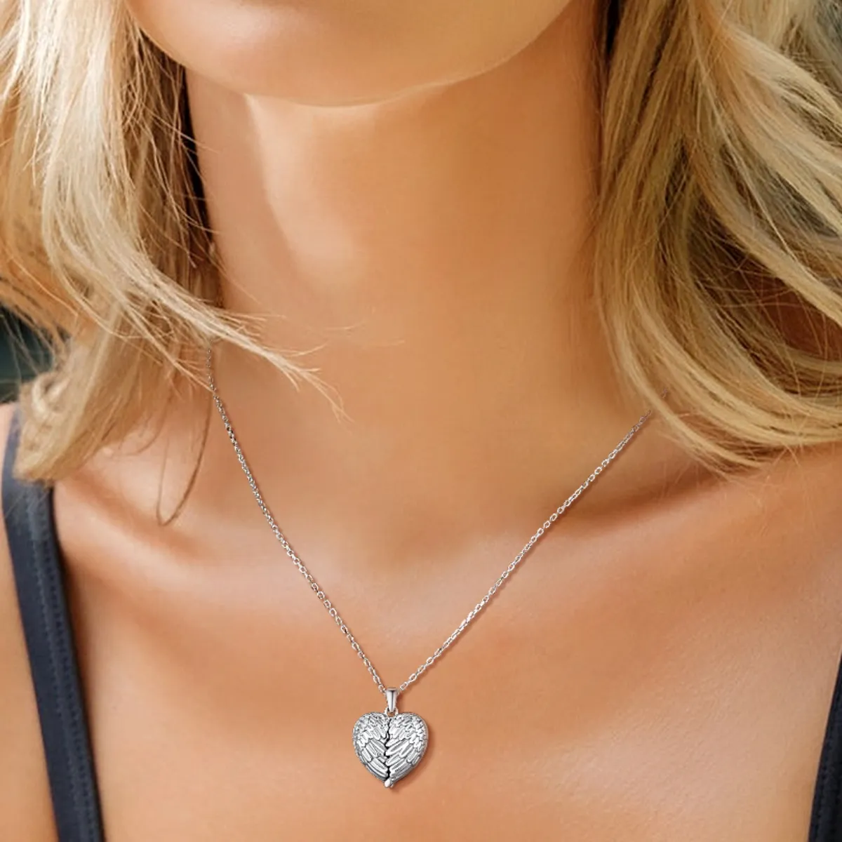Collier Médaillon Cœur avec Photo