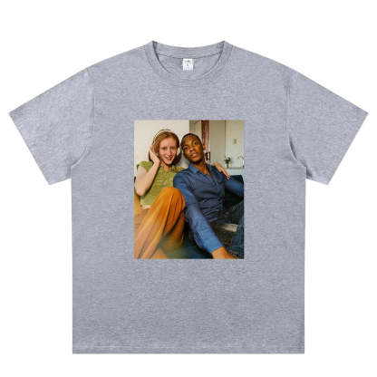 T-shirt Personnalisé avec Photo Gris pour Homme et Femme  Gris