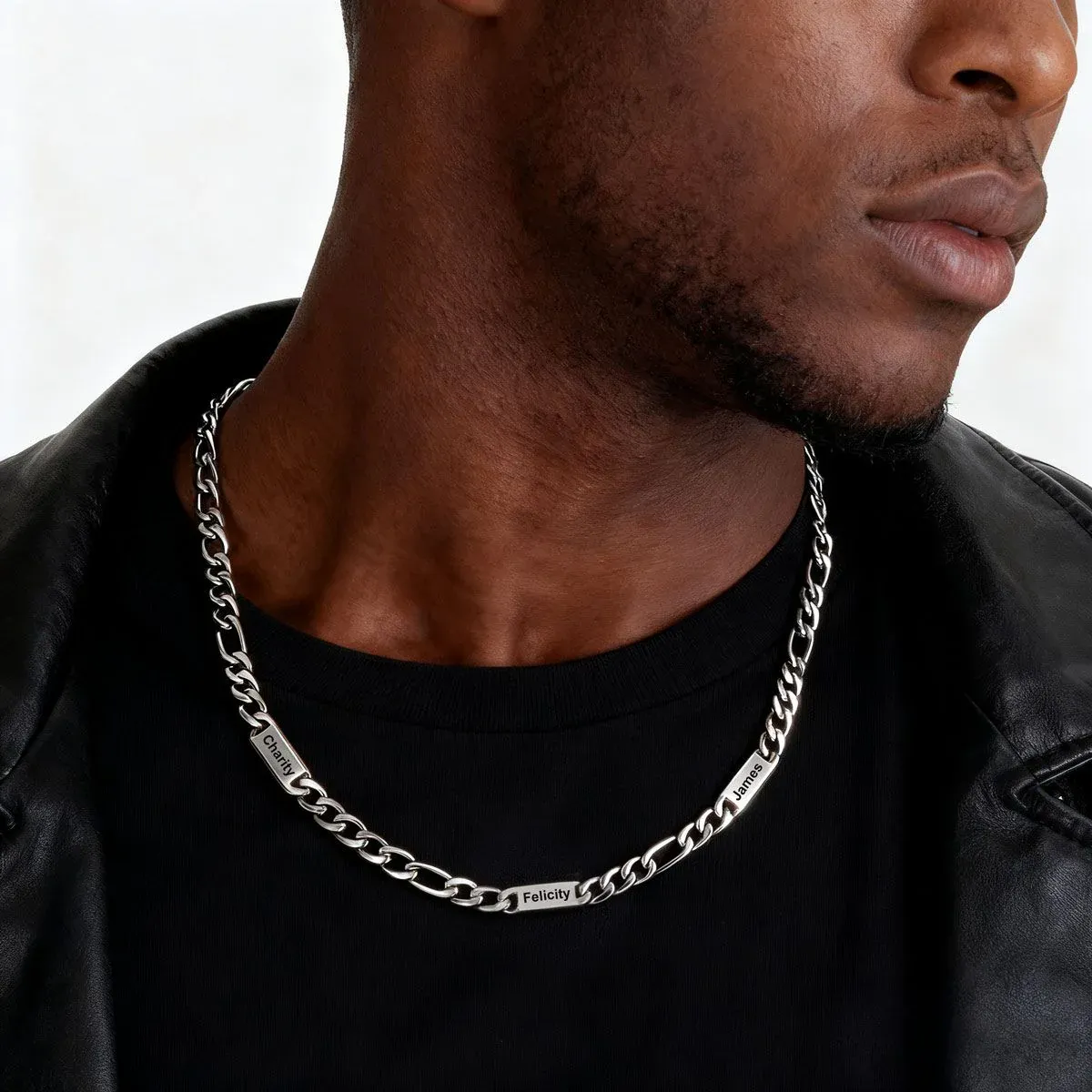 Collier Prénoms Gravure Personnalisée pour homme