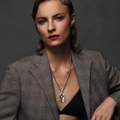 Collier Plaque Militaire Personnalisé avec Photo Modèle