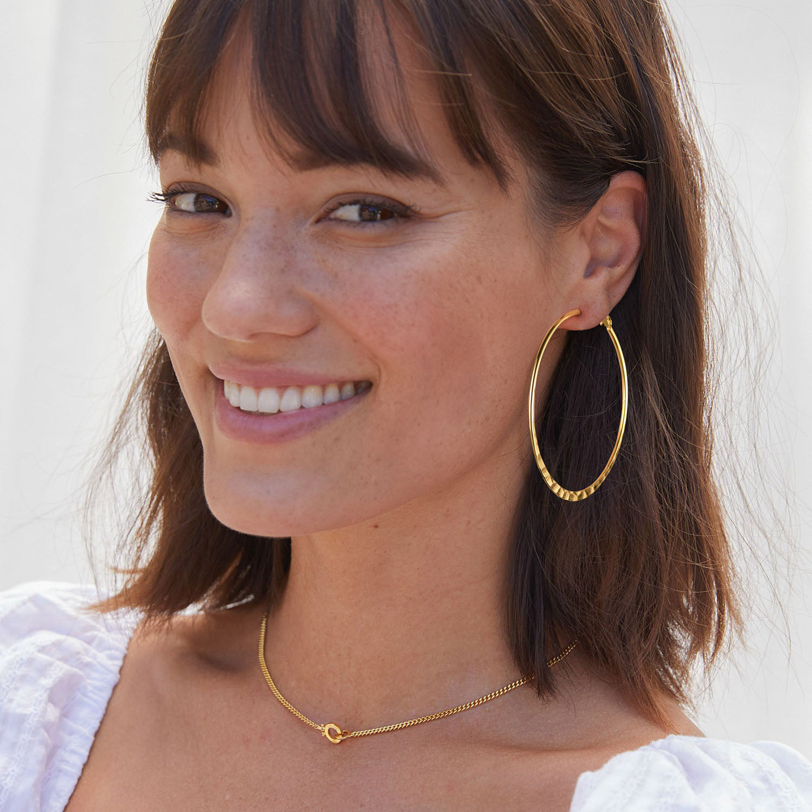 Créoles Rondes Personnalisées avec Double Nom pour Femmes 30/40/60/80mm