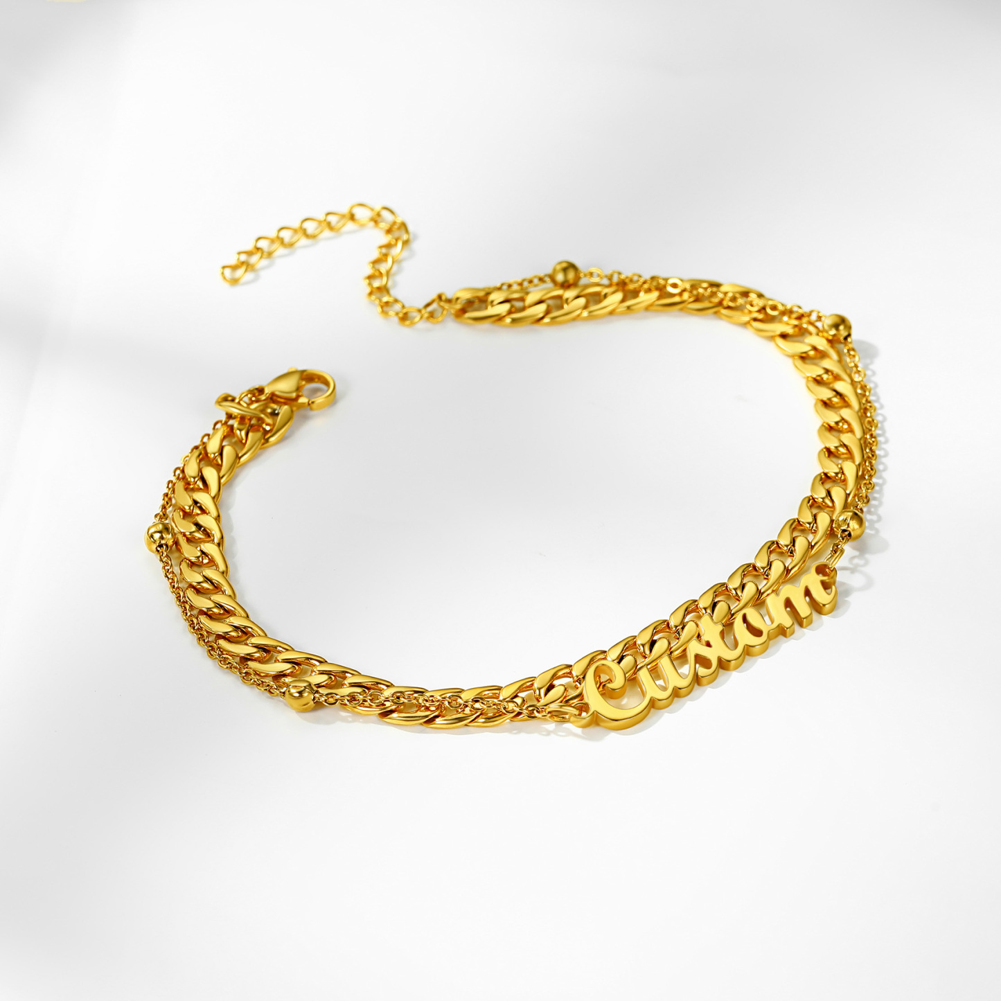 Chaîne de Cheville Ajustable en Acier Inoxydable pour Femme