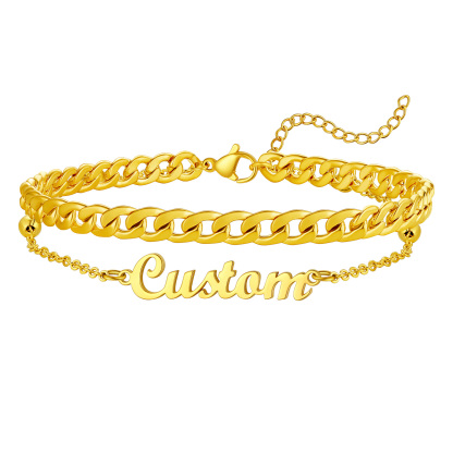 Chaîne de Cheville Ajustable en Acier Inoxydable pour Femme