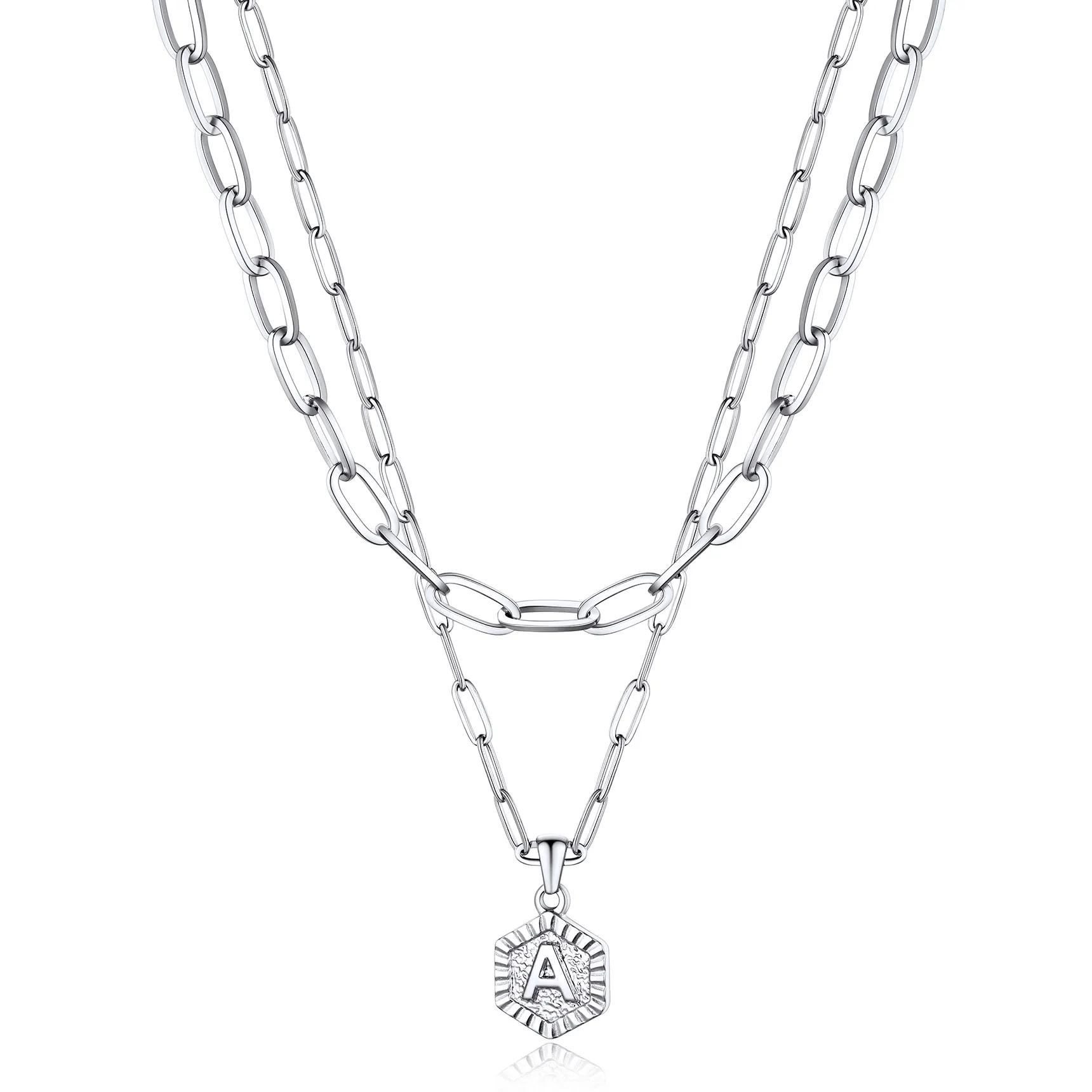 Colliers en Couche de 18K Or Initiales 