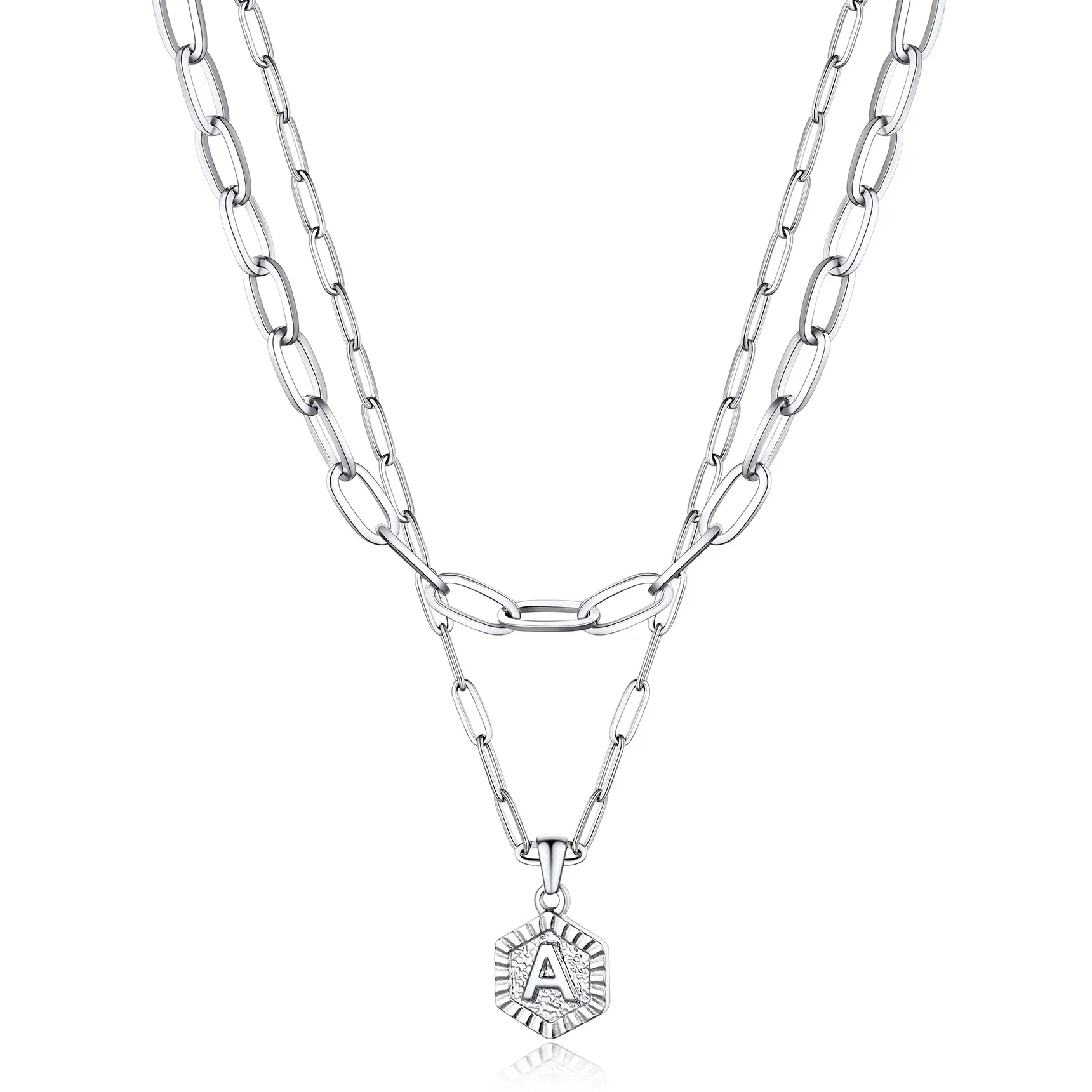 Colliers en Couche de 18K Or Initiales 