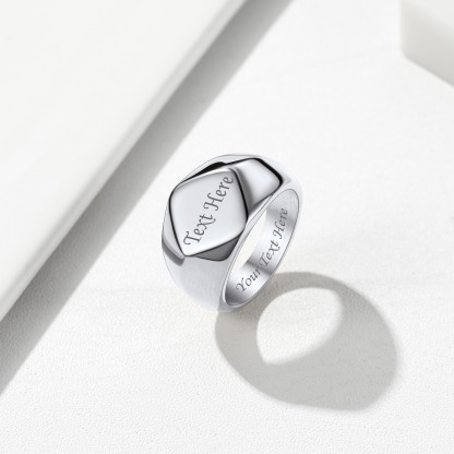 Bague en Acier Inoxydable Épaisse et Robuste Argenté 