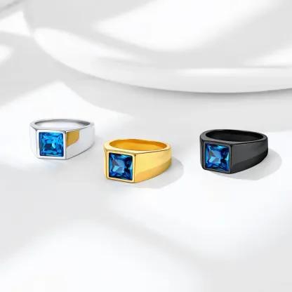 Bague  Personnalisée avec Pierre de Naissance 