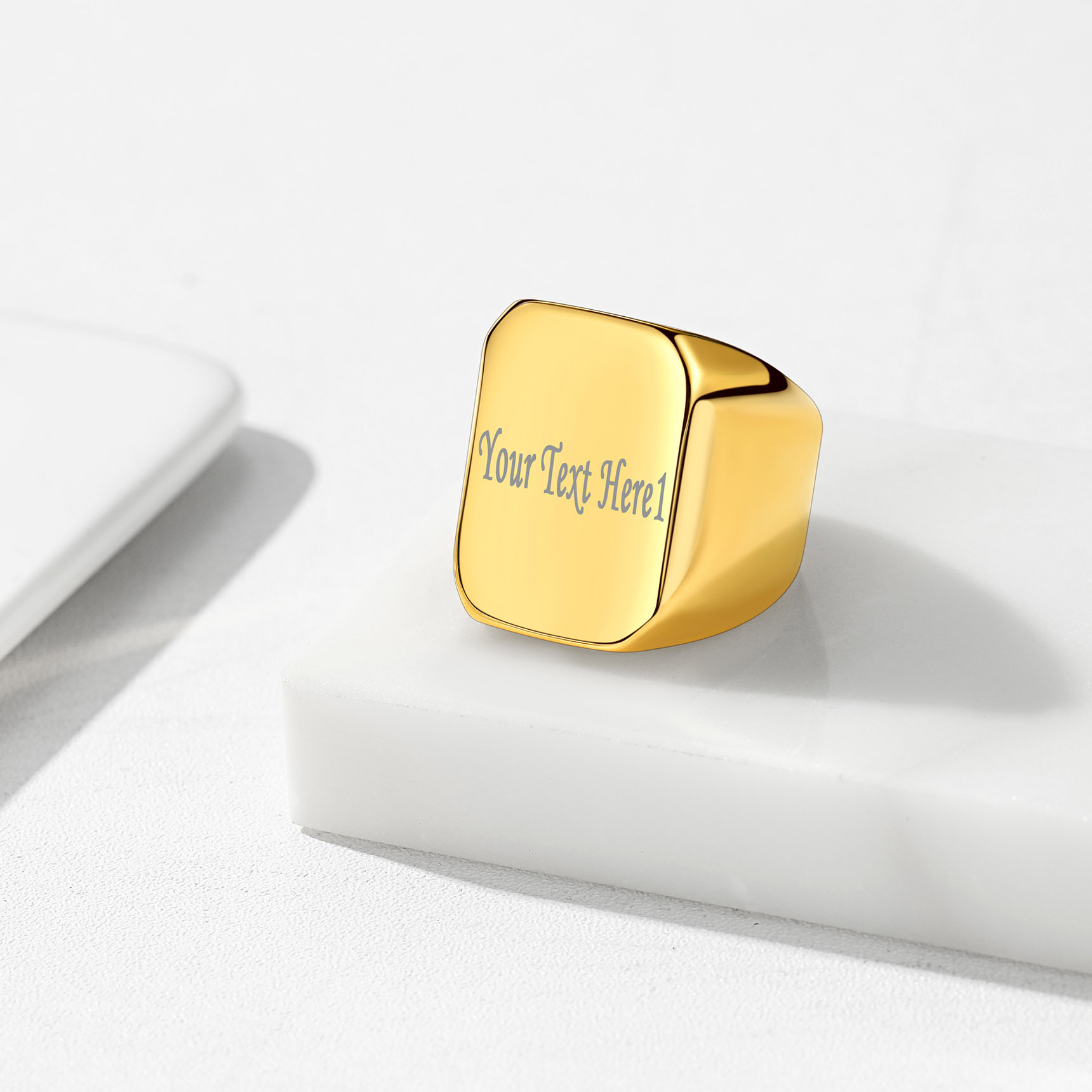 Bague Chevalière Homme/Femme Personnalisable Or