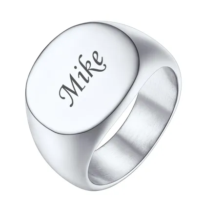 Bague Chevalière Personnalisable pour Homme avec Gravure