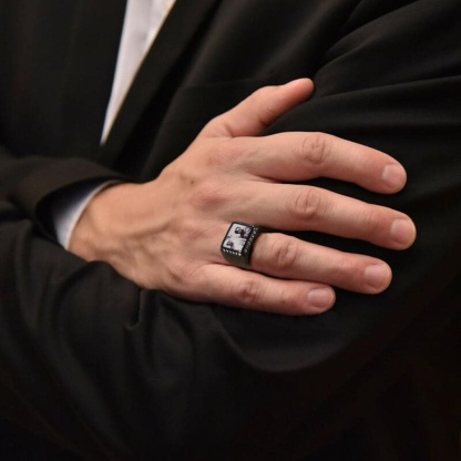 Bague Chevalière avec Photo pour homme