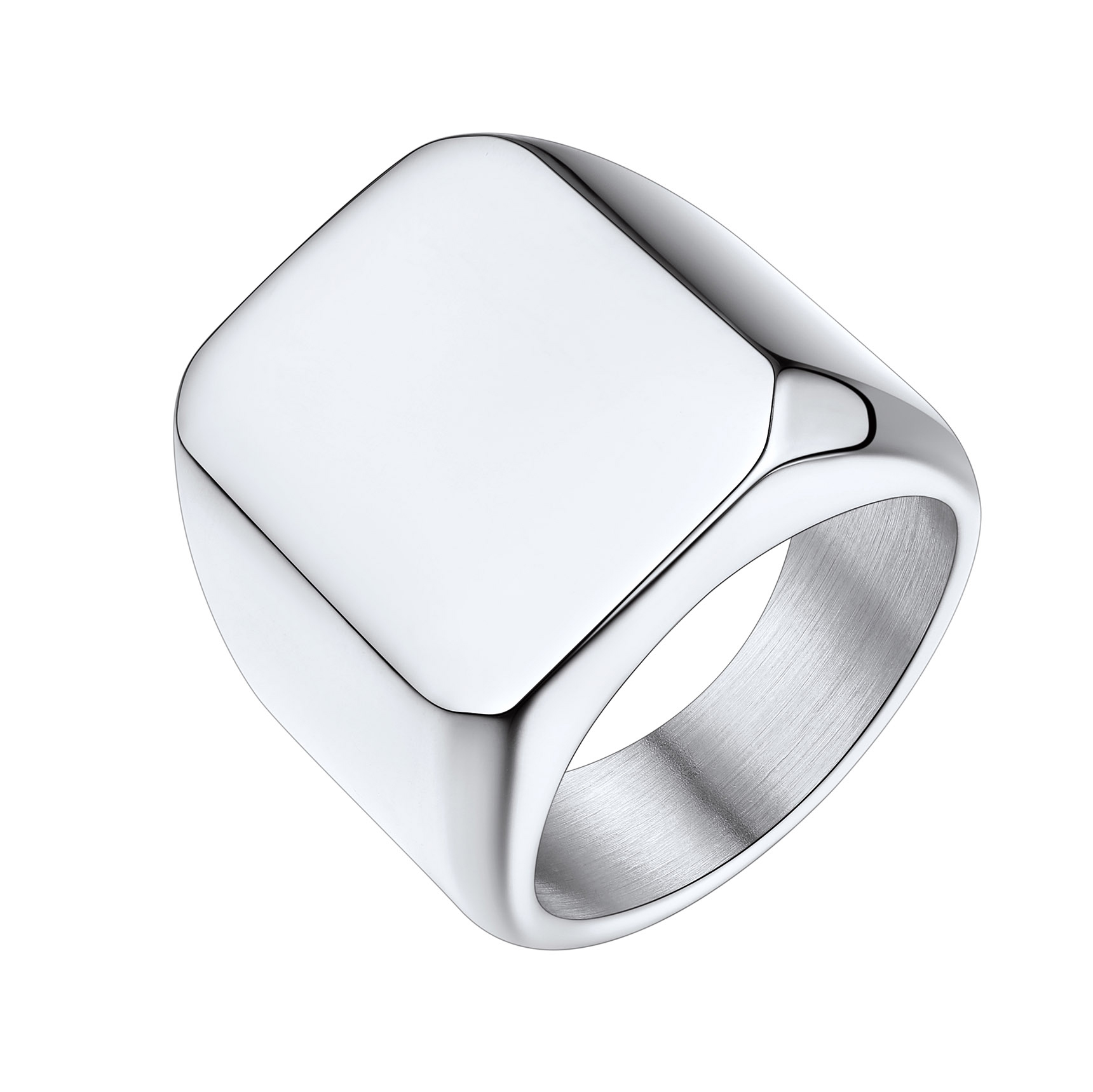 Bague Chevalière Homme/Femme Personnalisable en Acier Inoxydable