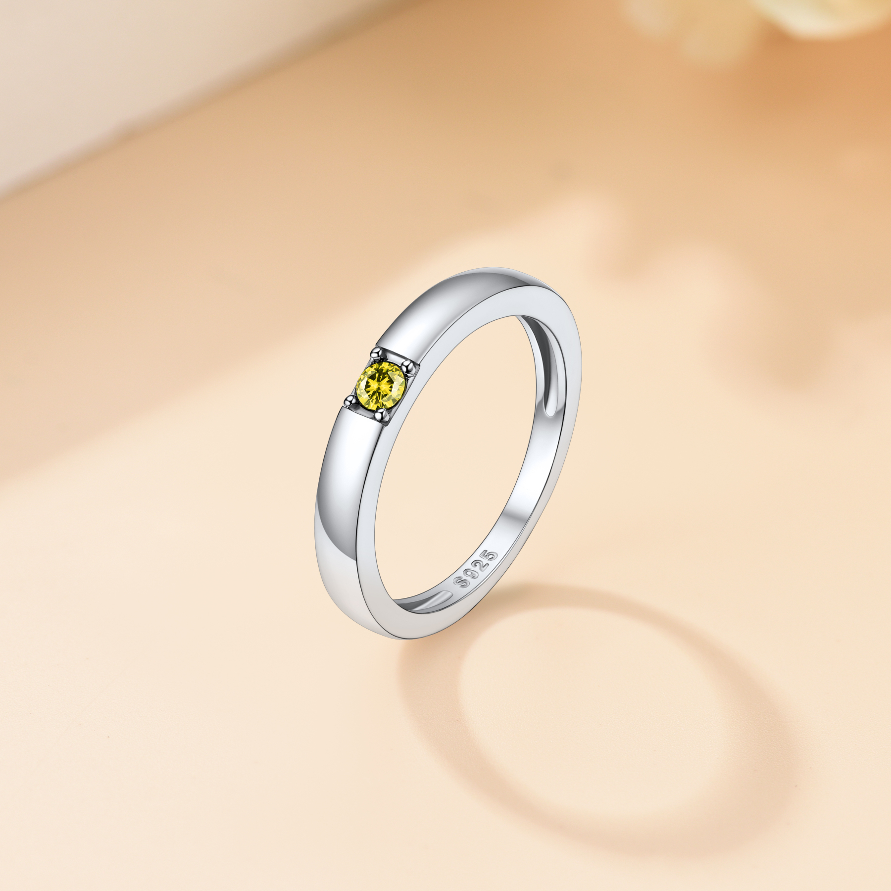 Bague Personnalisée Argent 925 avec 1 à 3 Pierres de Naissance