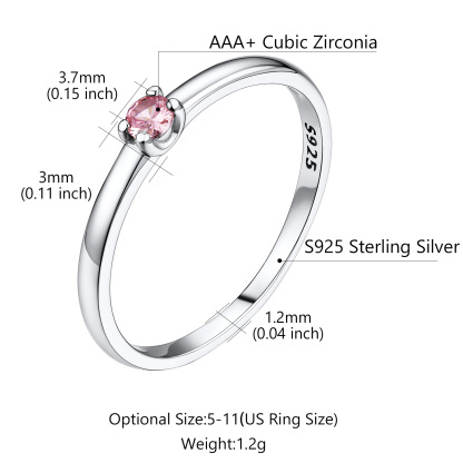 Bague Personnalisée avec Pierres de Naissance et Prénom