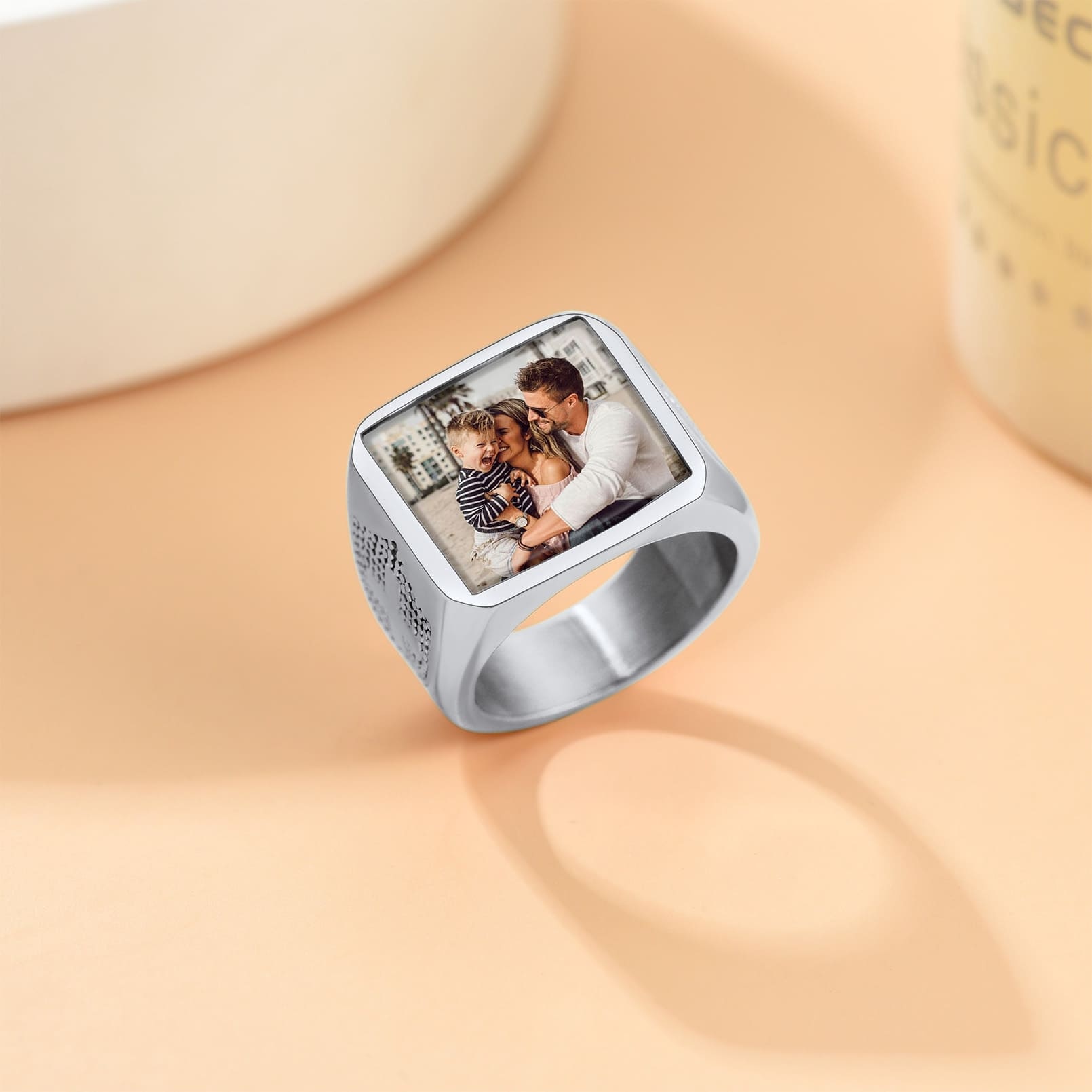 Bague Gravée Personnalisée Cadeau pour Homme