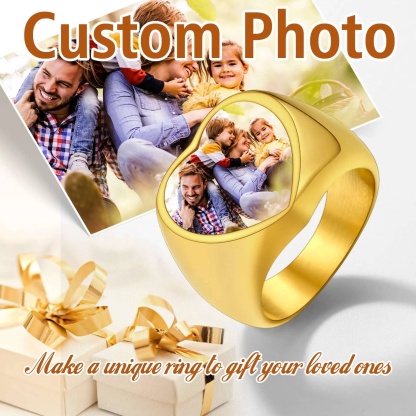 Bague Photo Gravée