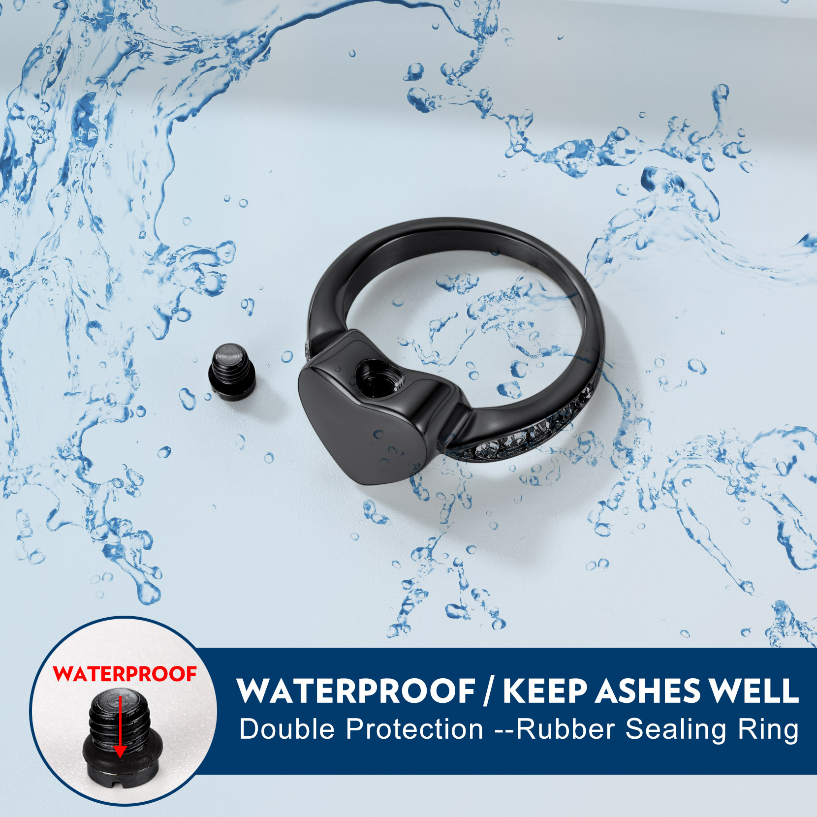 Bague Urne Crémation avec prénom 