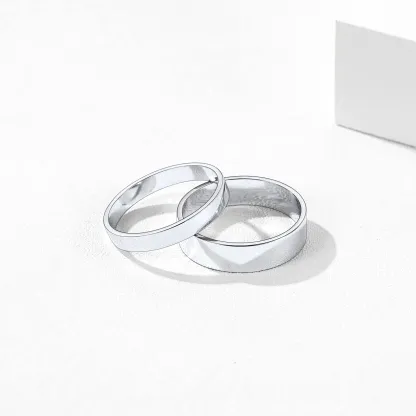 Bague alliance Personnalisée en Argent Sterling 925 avec Gravure 