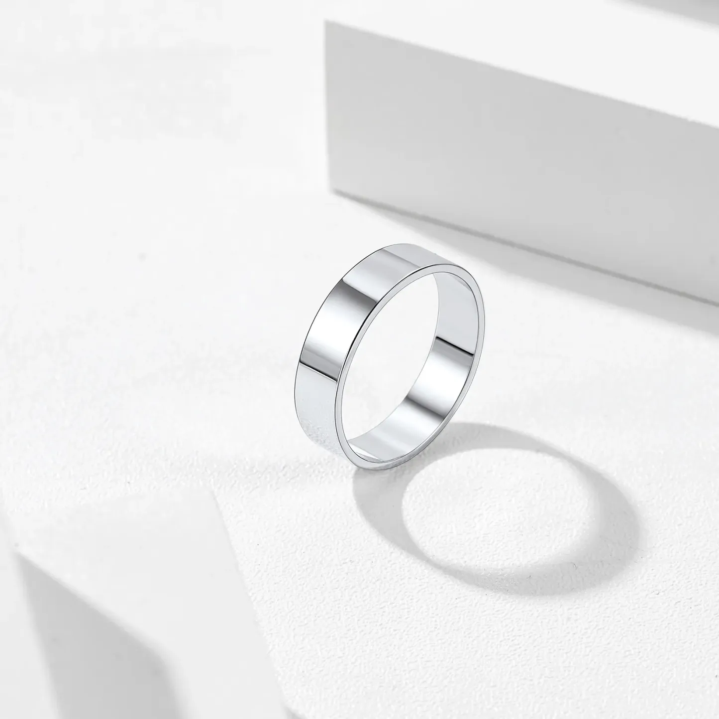 Bague de Mariage Personnalisée en Argent Sterling 925 avec Gravure 5mm