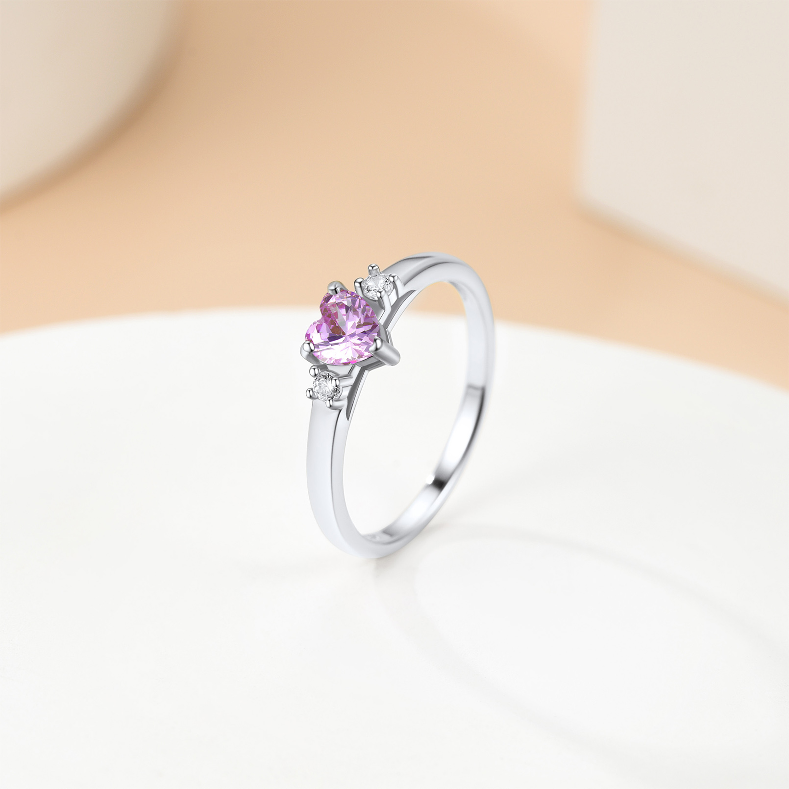 Bagues Peronnalisée avec Pierre de Naissance Argent 925 pour Maman