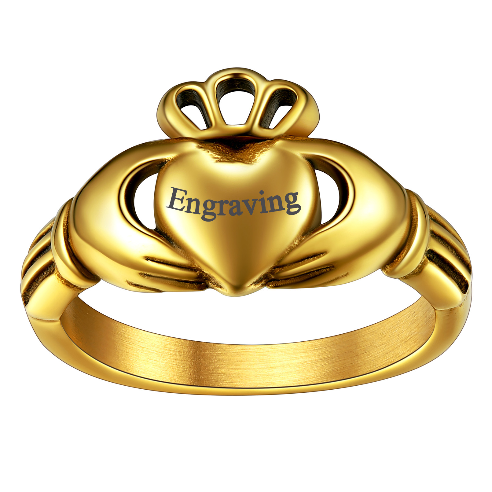 Bagues de Promesse Claddagh Personnalisées pour Femme