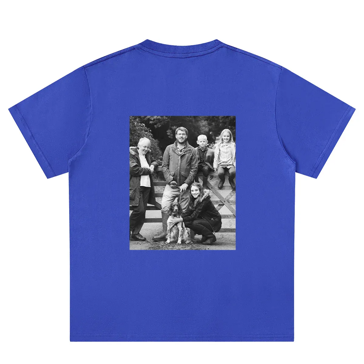 T-shirt Personnalisé avec Photo Bleu Royal Homme