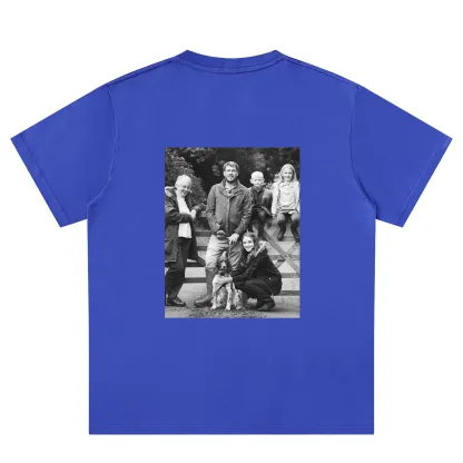 T-shirt Personnalisé avec Photo Bleu Royal Homme