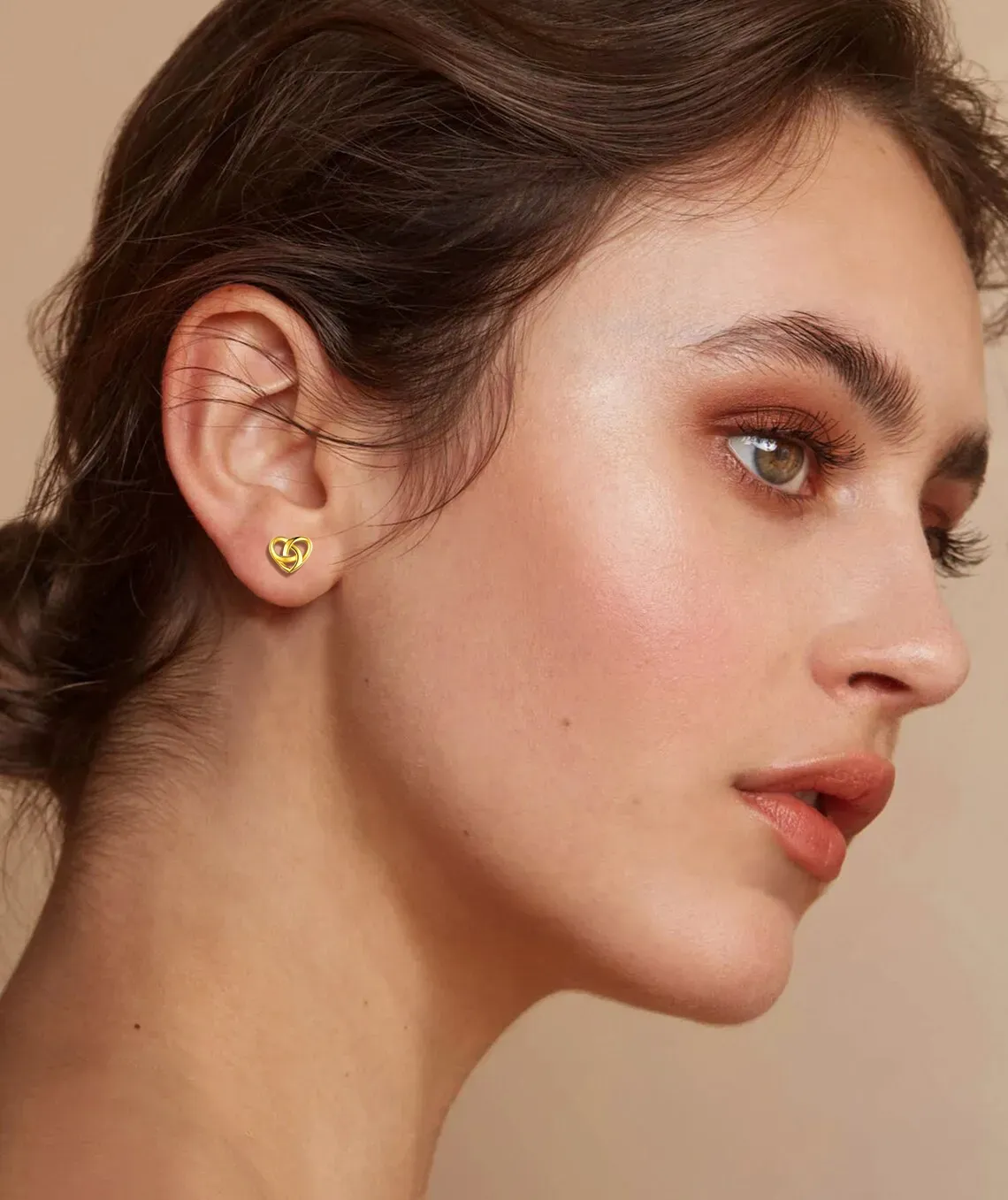 Boucles d’Oreilles Clous Cœur Nœud Celtique en Argent Sterling 925 pour femme