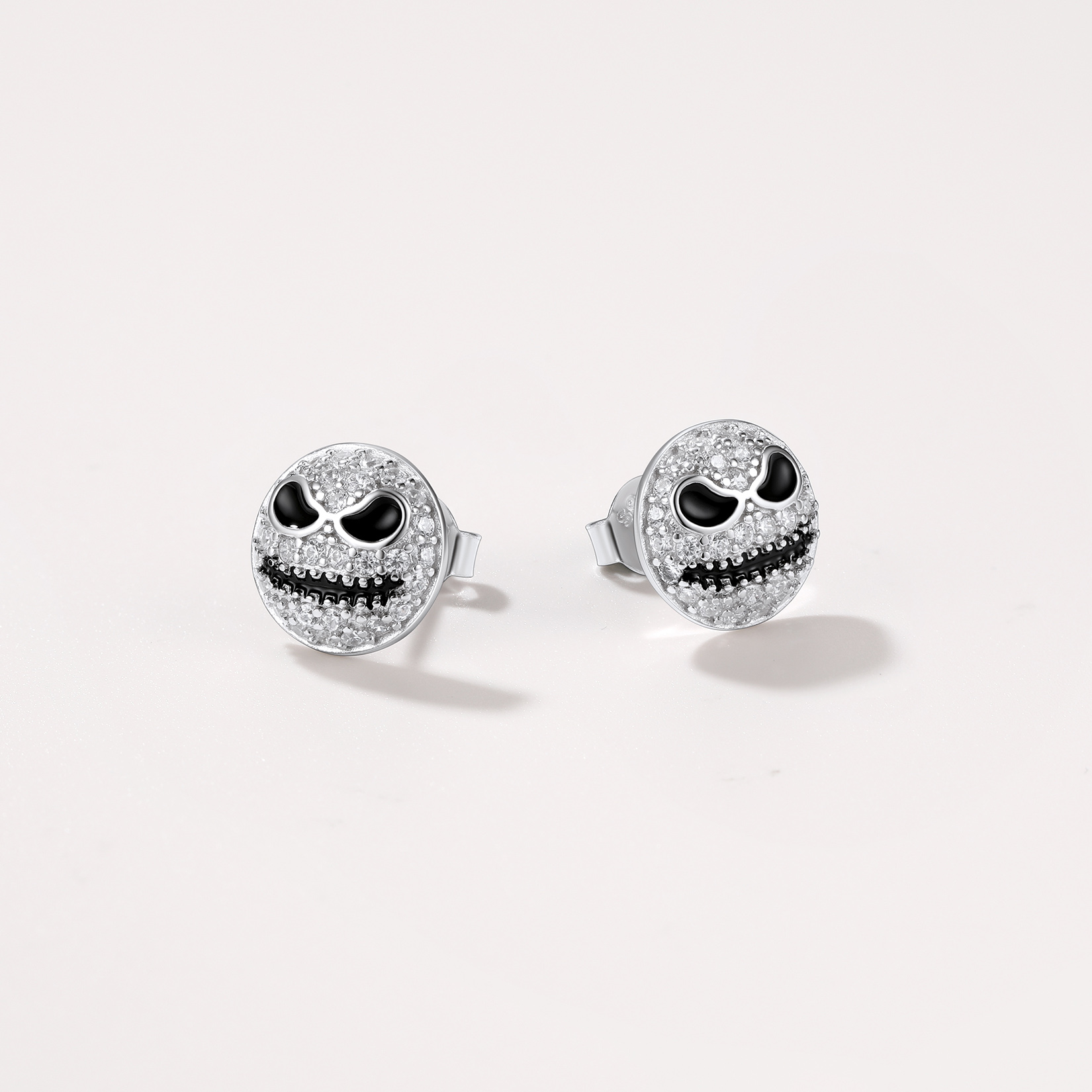 Boucles d'Oreilles Puces Jack Skellington en Argent 925 
