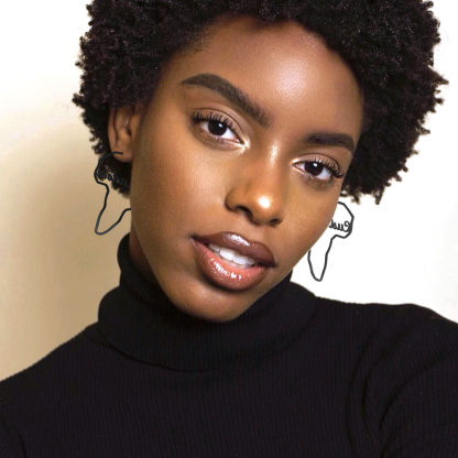 Boucles d’Oreilles Carte d’Afrique Personnalisées avec Nom pour Femme