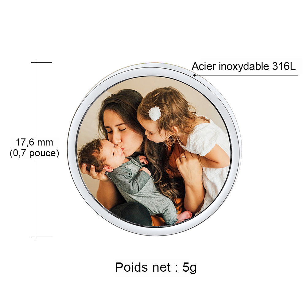 Boutons de Manchette Personnalisés Gravés avec Photo taille 