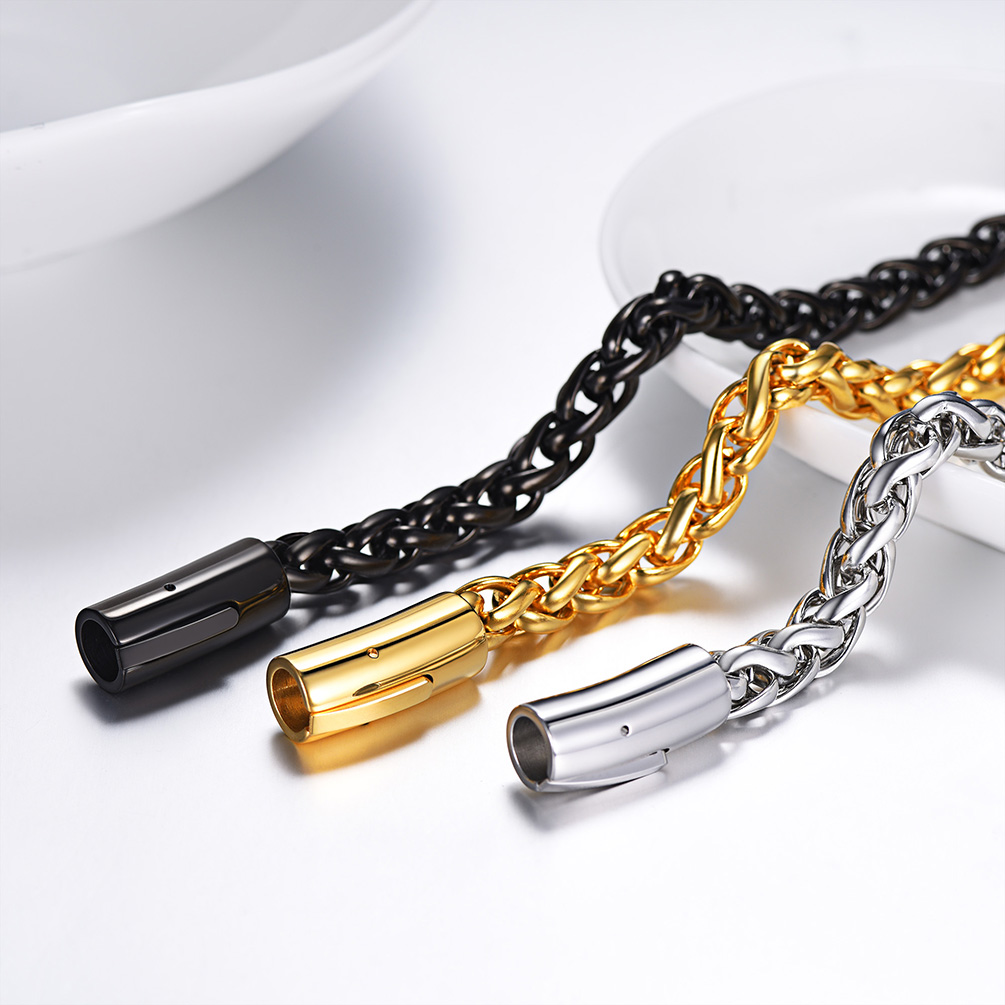 Bracelet Chaîne Fermoir Magnétique 3 couleurs