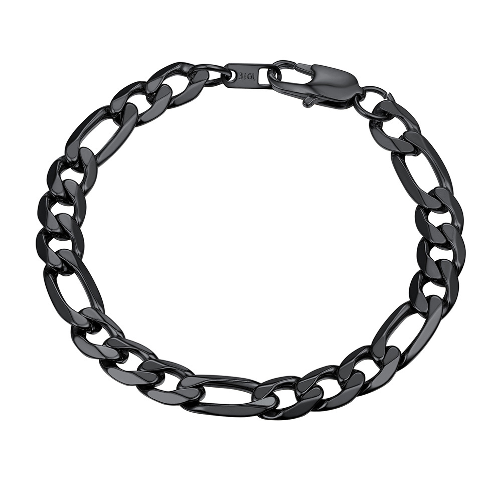  Bracelet Chaîne Figaro et Cubaine pour Homme 
