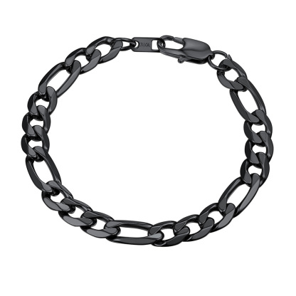  Bracelet Chaîne Figaro et Cubaine pour Homme 