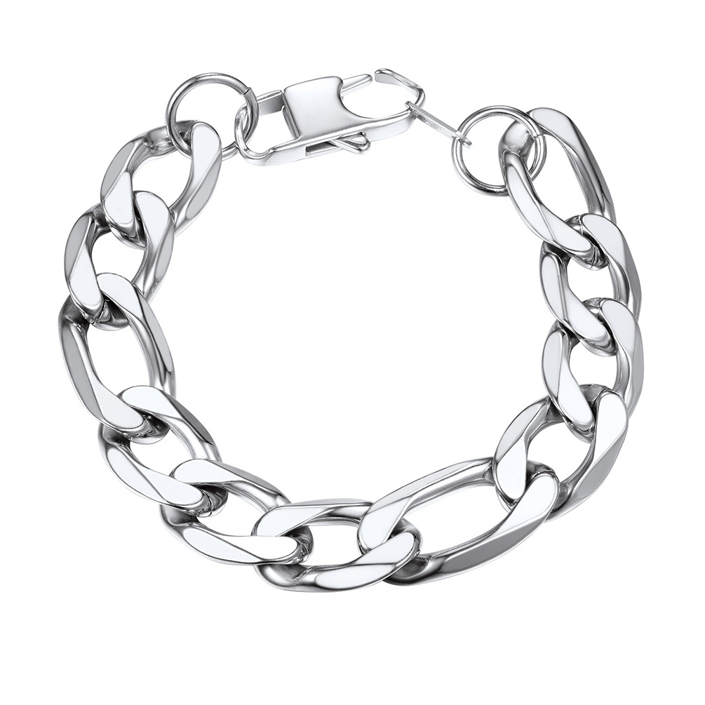  Bracelet Chaîne Figaro et Cubaine pour Homme 