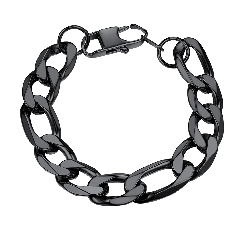  Bracelet Chaîne Figaro et Cubaine pour Homme 