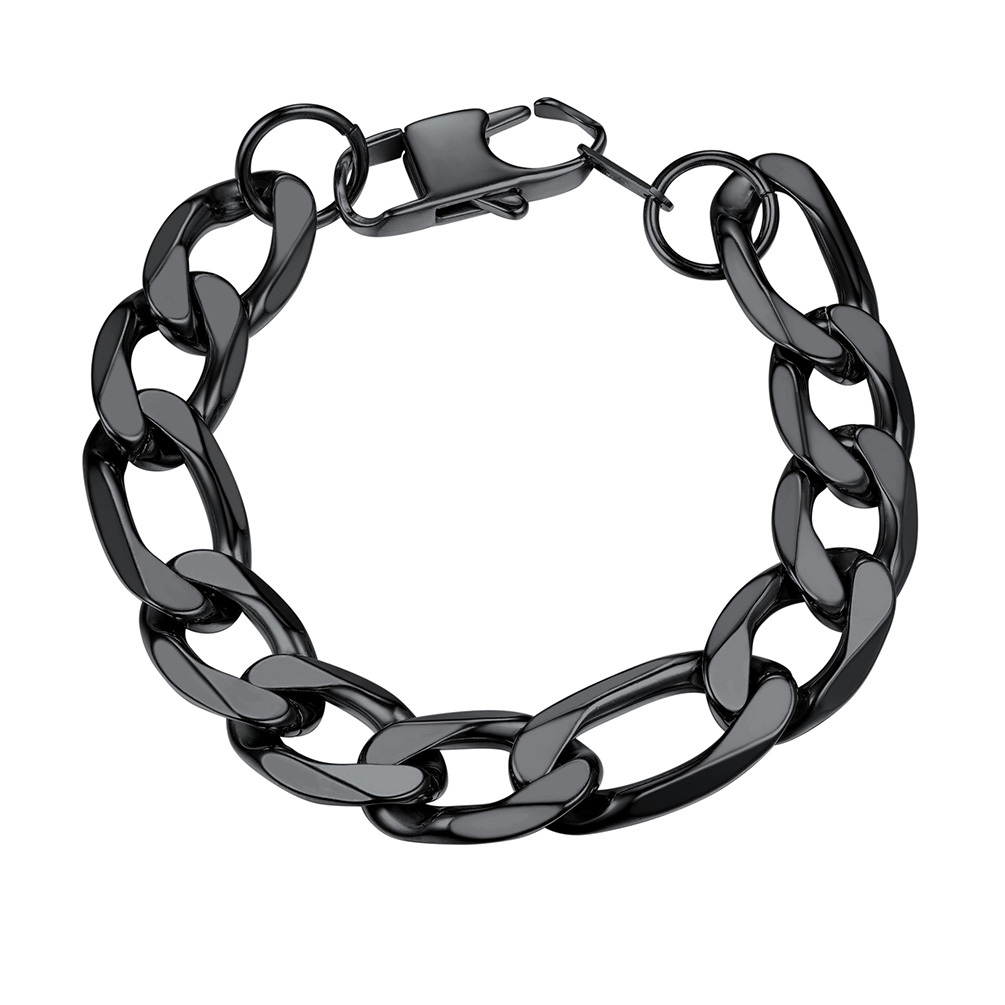  Bracelet Chaîne Figaro et Cubaine pour Homme 