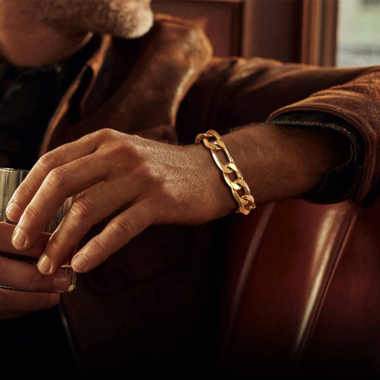  Bracelet Chaîne Figaro et Cubaine