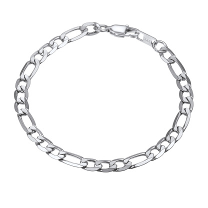  Bracelet Chaîne Figaro et Cubaine pour Homme 