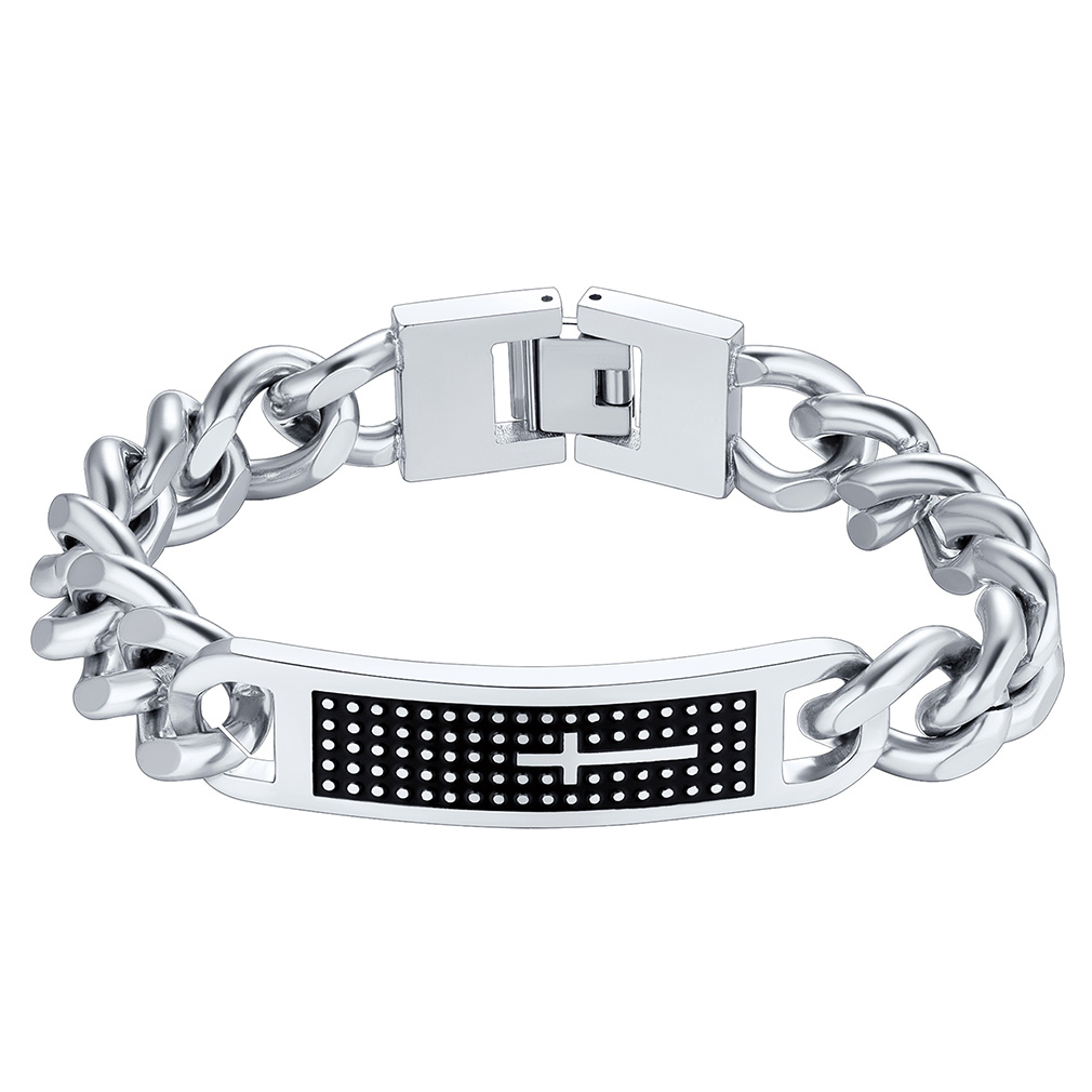 Bracelet Chaîne  Doré avec Croix pour Homme