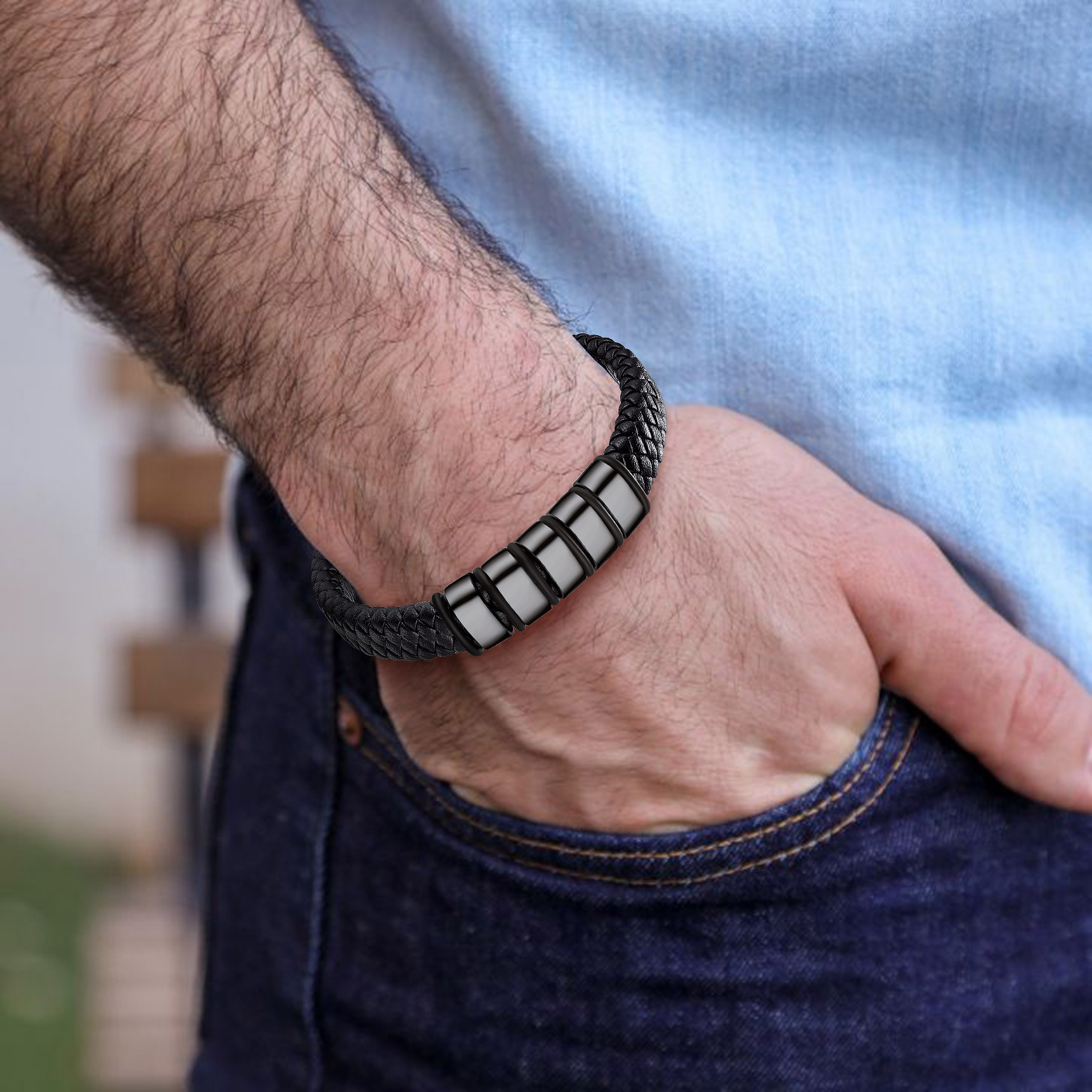 Bracelet Cuir Tressé Personnalisé Modèle