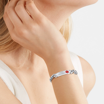 Vente Flash Bracelet Médical d'Urgence Gravure Personnalisable