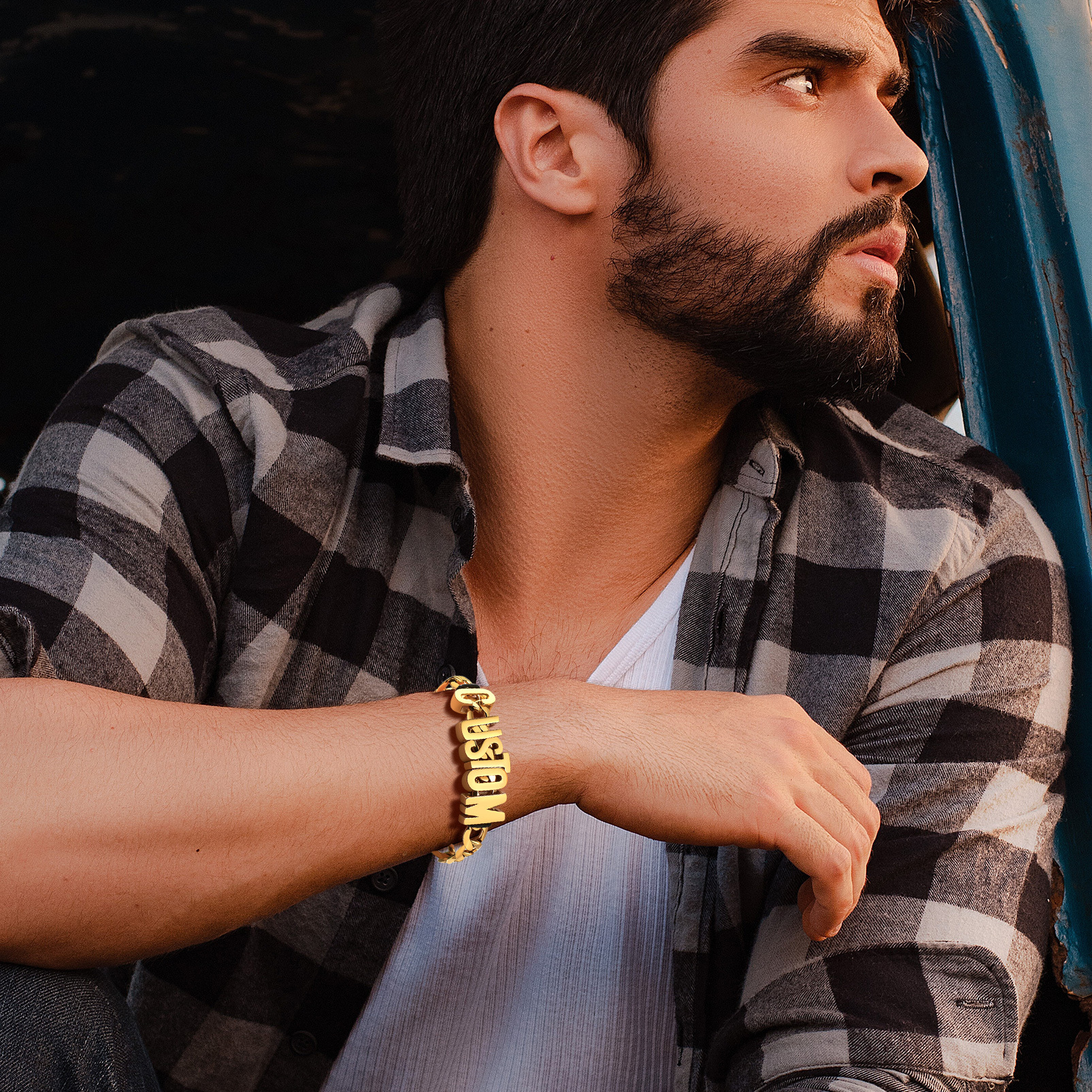 Bracelet Nom Chaîne Cubain