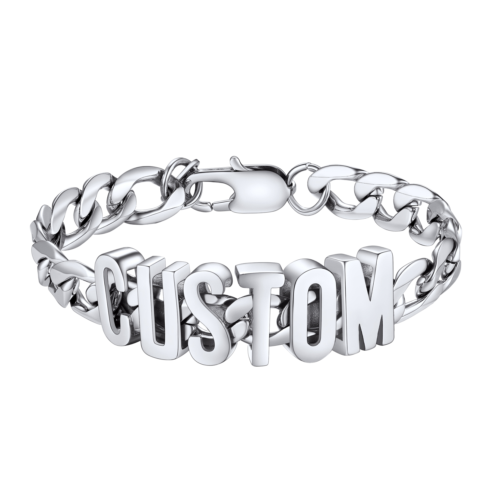 Bracelet Nom Chaîne Cubain Personnalisé avec Prénom 