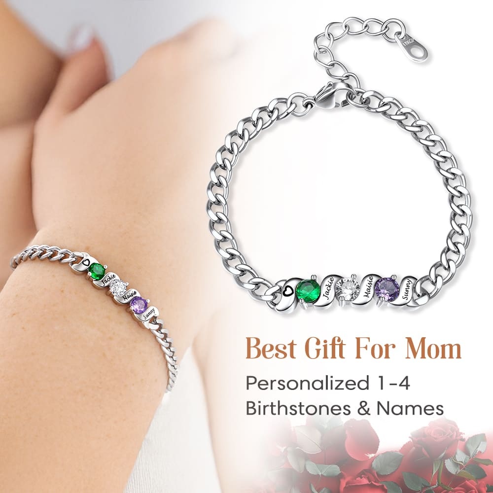 Bracelet Personnalisé avec pierre de naissance 