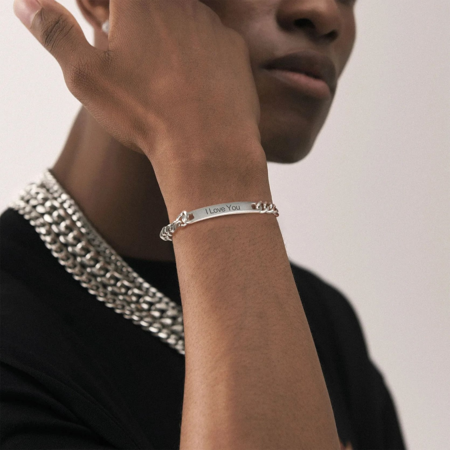 Bracelet Personnalisé en Chaîne Cuban Gravé 