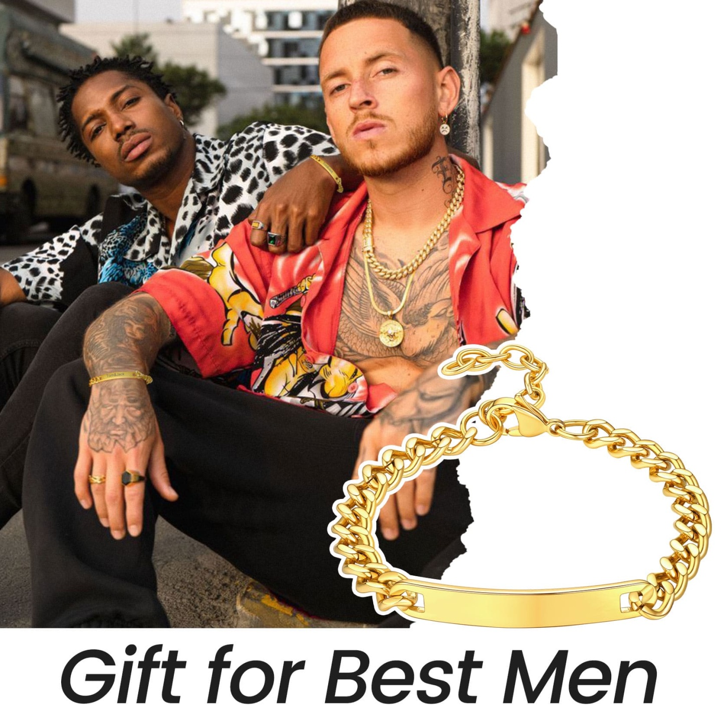 Bracelet Personnalisé Gravé  cadeau pour homme